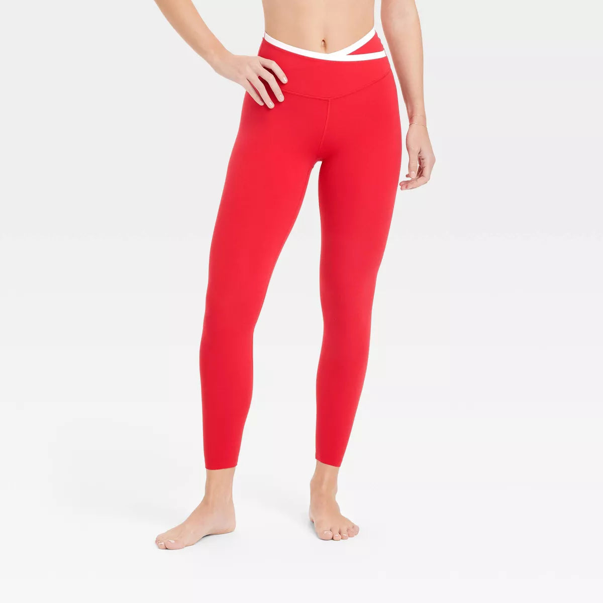 Leggings de cintura alta, suaves, con ribetes y cintura en V de 7/8 para mujer Everyday - All In Motion™